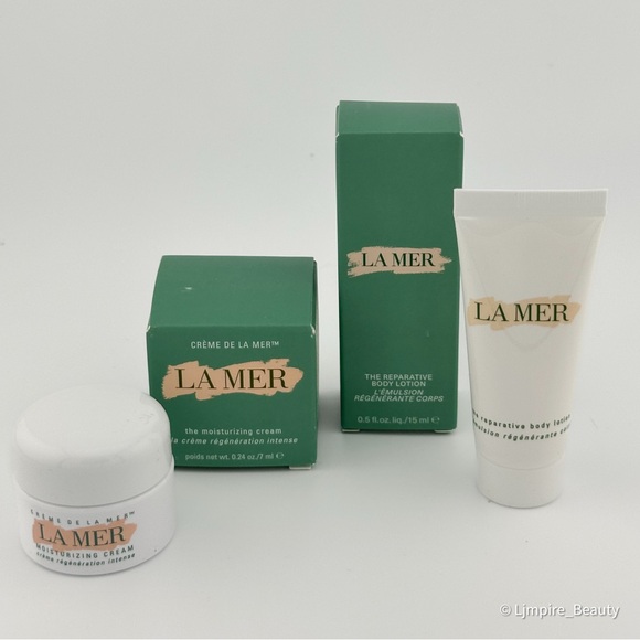🆕 2 pc LA MER Mini Skincare Set - with The Reparative Body Lotion & Cream NIB - Picture 2 of 10